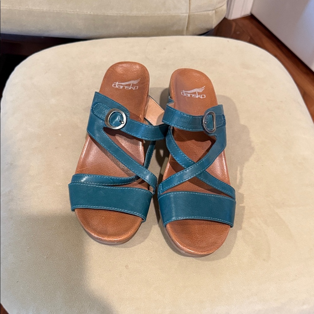 Dansko Women's Blue Strap Sandals